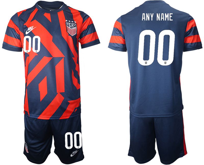 Men 2020-2021 National team United States away customized blue Nike Soccer Jersey